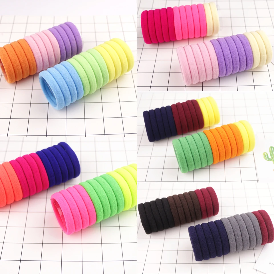 25Pcs Rainbow Children Hair Band Gum Hair Ties For Girls Rubber Bands Hair Elastics Girl Accessories Fashion Headdress