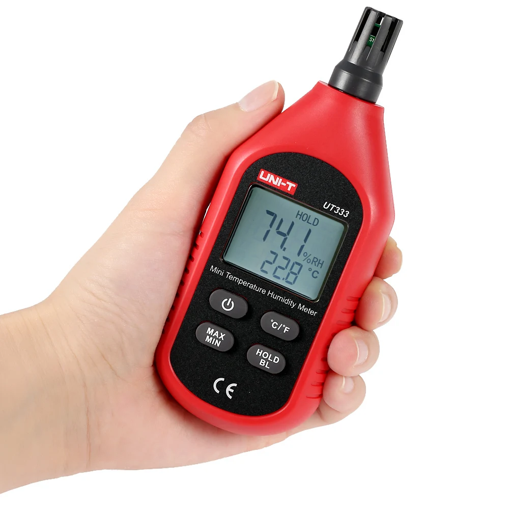 

UNI-T UT333 °C/°F Portable Indoor Mini Digital Temperature Humidity Meter Thermometer Hygrometer Max Min Value Display