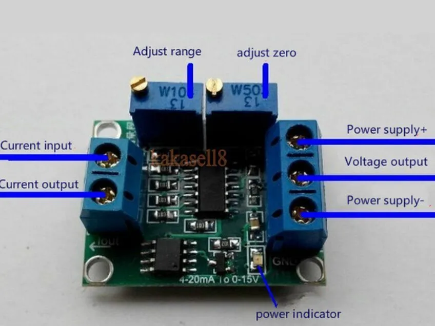 Преобразователь сигнала от тока до напряжения 4-20mA до 0-10 V 0-5 V