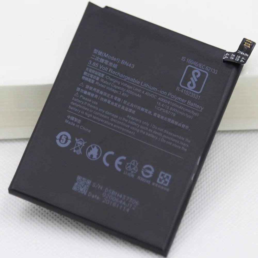 

For Xiaomi Redmi Note 4X / Note 4 global Snapdragon 625 4000mAh BN43 Replacement Phone Battery with repair tools