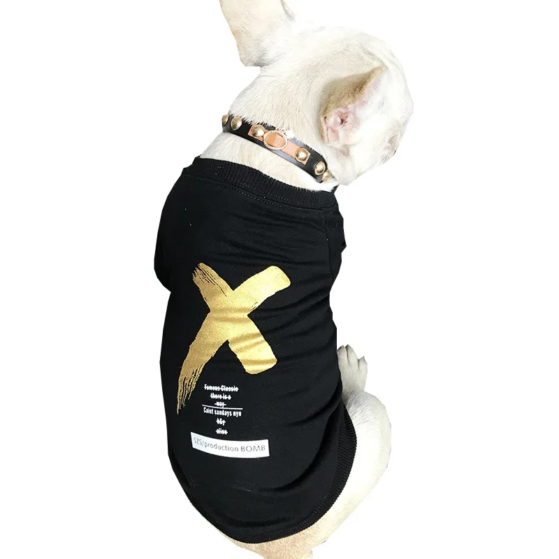 

Fashion Summer Dog Shirt Pet Dogs Cats Clothing Short Sleeve T-Shirts for Small Medium Dog Clothes Chihuahua French Bulldog XQ71