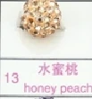 Серебряные бусины 925 пробы с кристаллами и жемчужинами амулеты ювелирные изделия для женщин fit pandora DIY Браслеты и ожерелья - Цвет: Peach