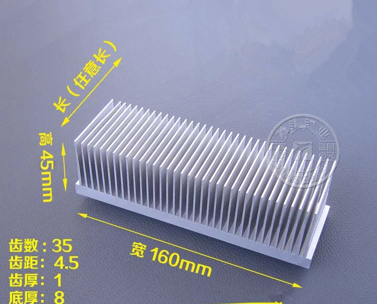 160*45*30/50/80/100/150/200 мм Алюминий радиатор высокой мощности радиатор Алюминий профиль Алюминий усилителя радиатор плавник