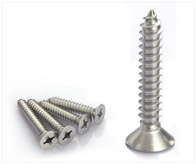 304 stainless steel self tapping screw M3 Cross countersunk head