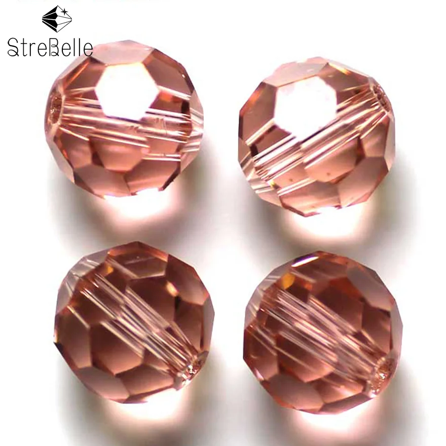 

Green crystal fashion diy jewelry 8mm round shape beads football style semi-crystal glass create your style
