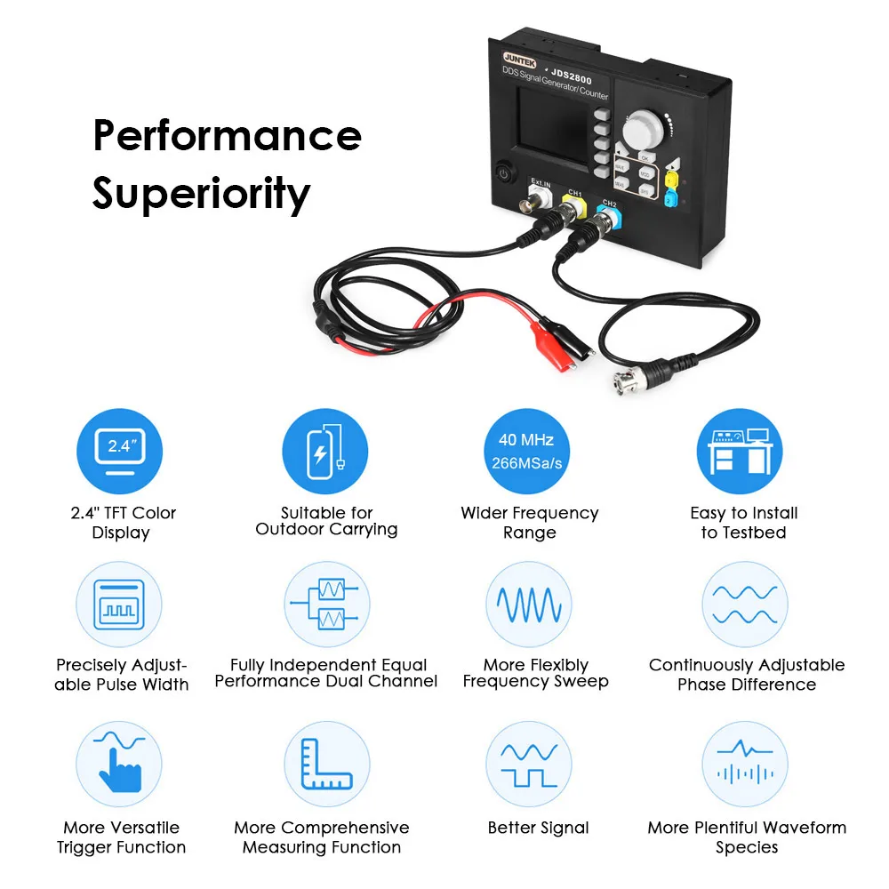 JUNTEK JDS2800-60M 60 МГц цифровой генератор сигналов многофункциональная функция управления al произвольный генератор сигналов Частотомер