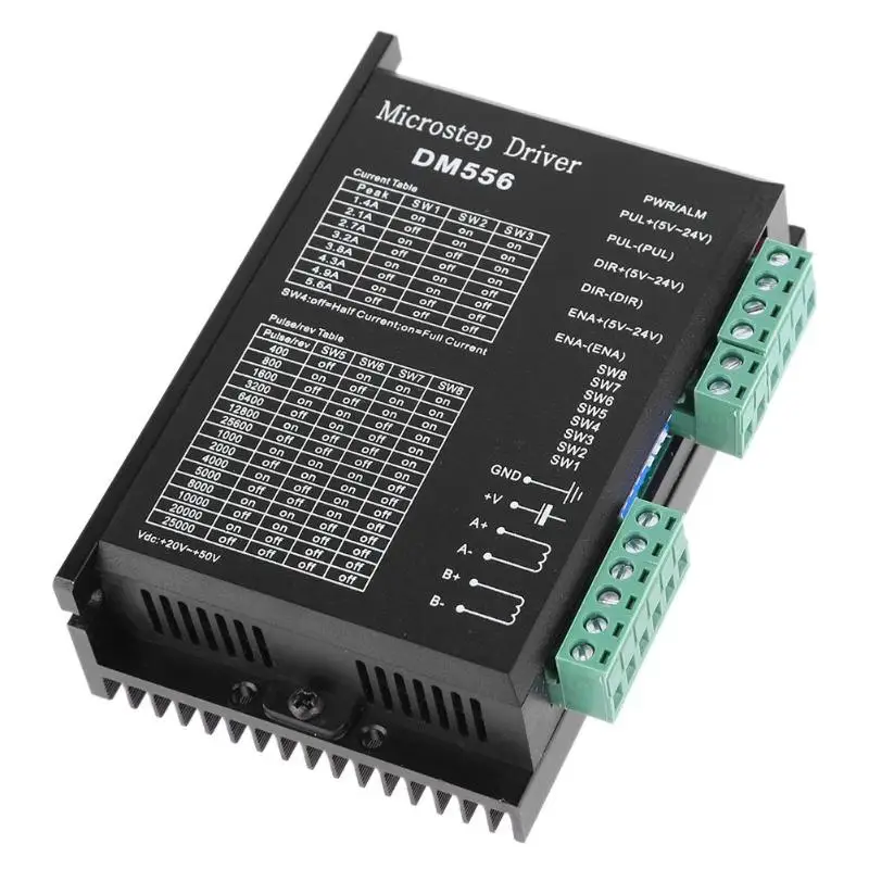 DM556 2-Phase High Power Digital Stepper DC Motor Driver 42/57/86 Stepper Motor Driver for CNC DM556 2-Phase High Power Digital Stepper DC Motor Driver 42/57/86 Stepper Motor Driver for CNC