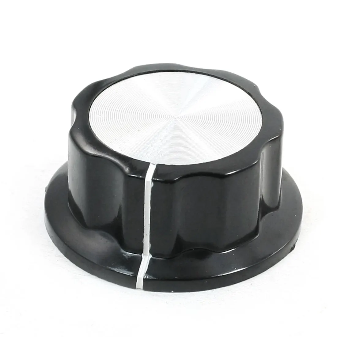 

UXCELL Nonslip Potentiometer Control Knob 6Mm Hole 36Mm Top Black Silver Tone