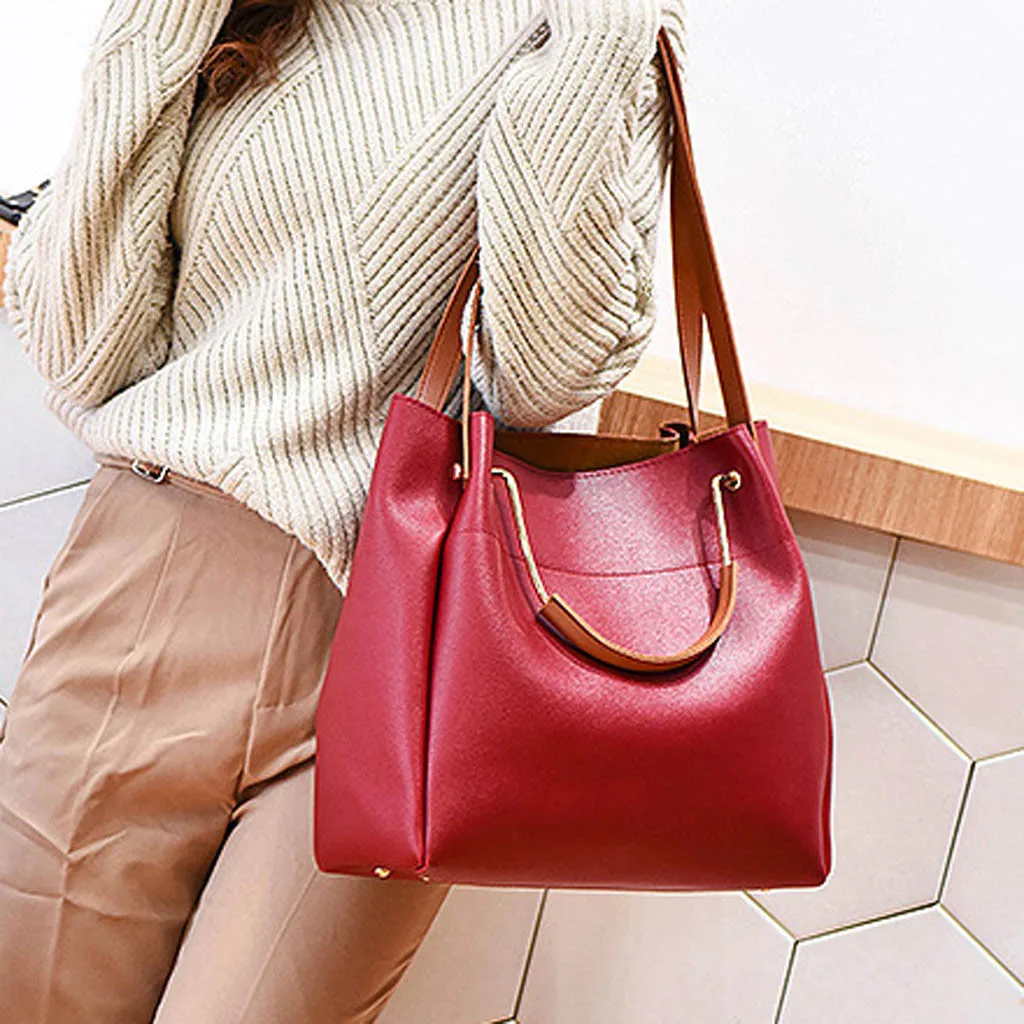

2019 Simple Women's Handbags Famous Fashion Brand Shoulder Bags Ladies Totes Simple Trapeze Women Messenger Bag