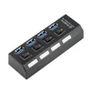 Moyeu USB 3.0 4 Ports Hub USB 3.0 avec interrupteur marche/arrêt pour ordinateur de bureau ► Photo 2/5