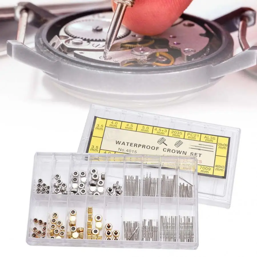 

Professional Stainless Steel Watch Crown Spring Bar Set High Quality Watch Part Repairing Tool Accessory for Watchmaker a