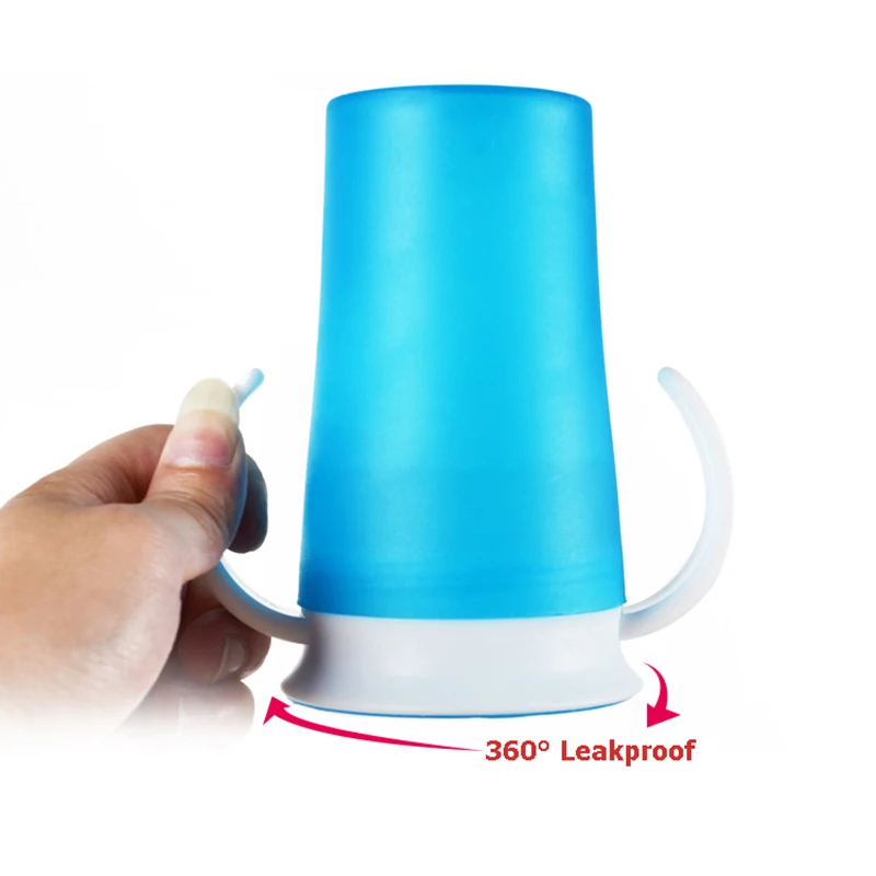 Baby Learning Drinking Cup Safe 360 Degree Water Milk Straw Children Two Holder Leak-proof Learn Drink Training Cup 260ml BB5058 (7)