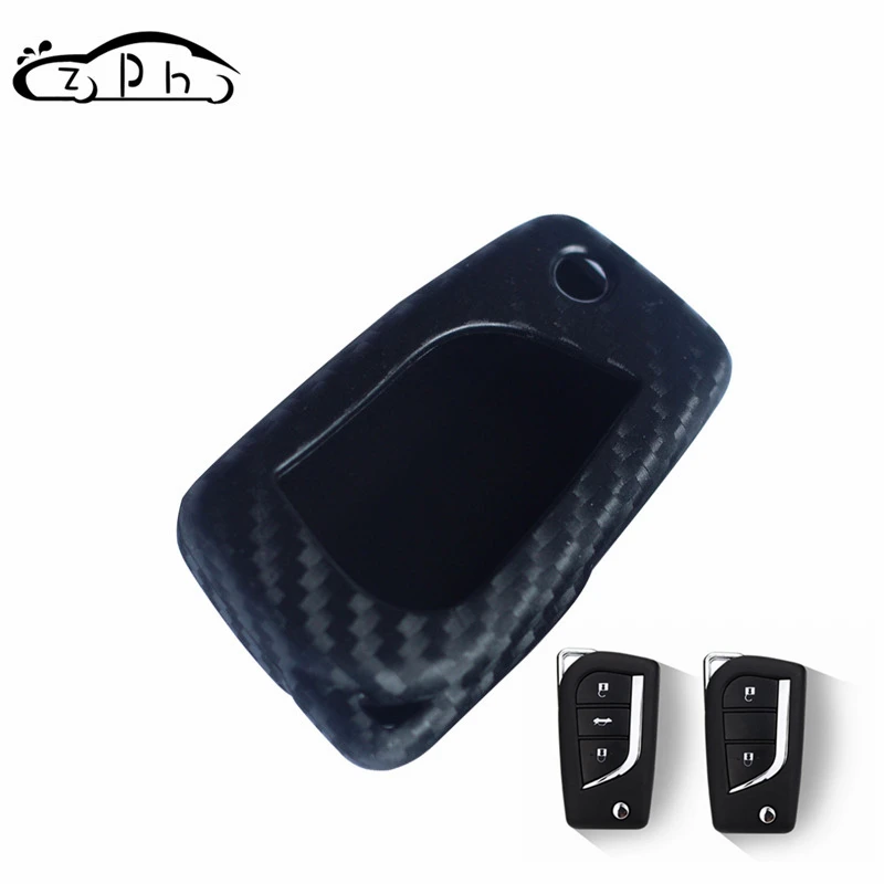 

Silicone Car Remote Key Fob Shell Cover Case For Toyota Auris Corolla Avensis Verso Yaris Aygo Scion TC IM 2015 2016 2 3 Buttons