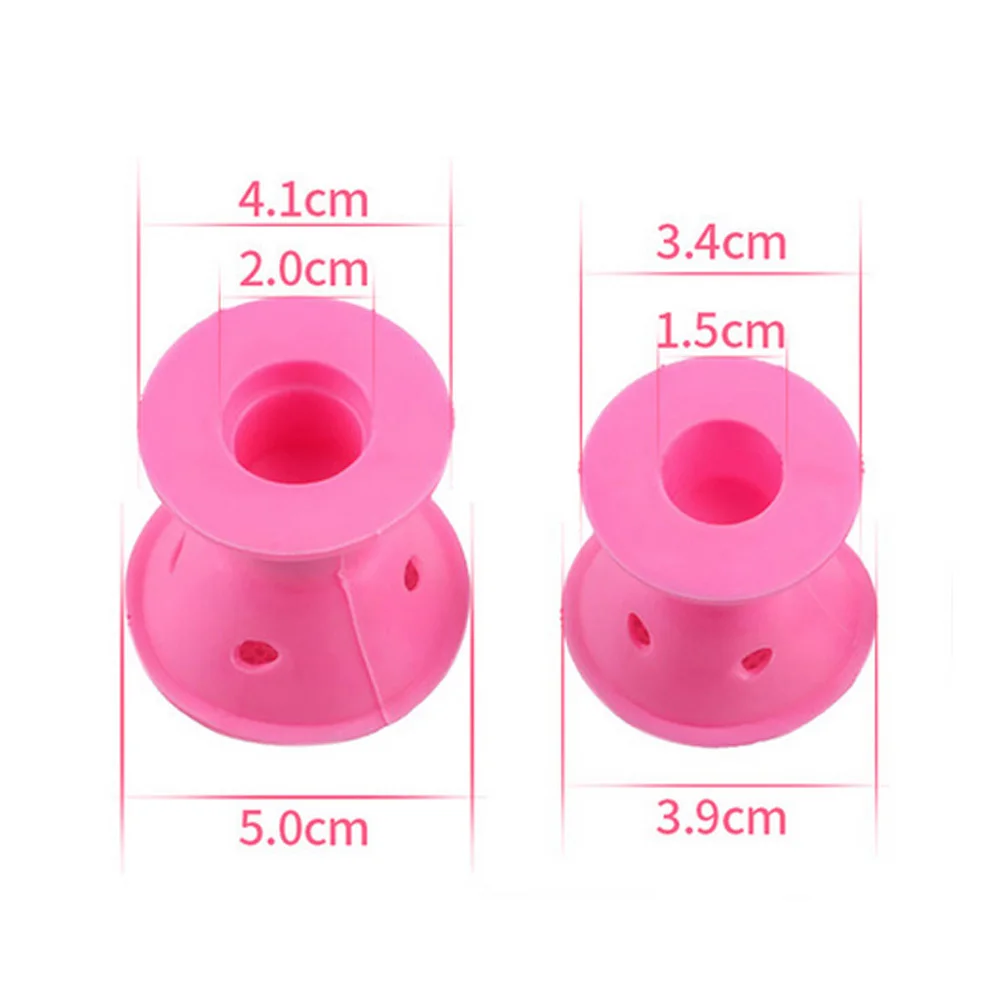 40pcs Silicone Hair Curlers Hair Curler Roller No Damage Curler Sleep Style Tools with Clear Bag No Heat Curlers