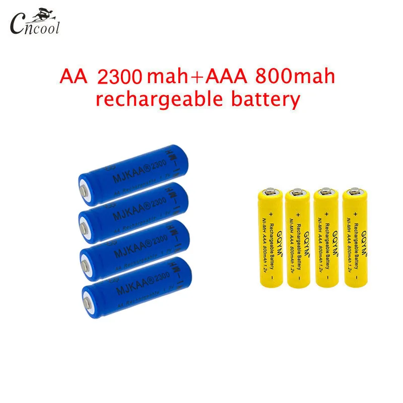 20 шт. AA blue 2300 мАч Ni MH аккумуляторы + AAA 800 аккумуляторы|Перезаряжаемые батареи| |