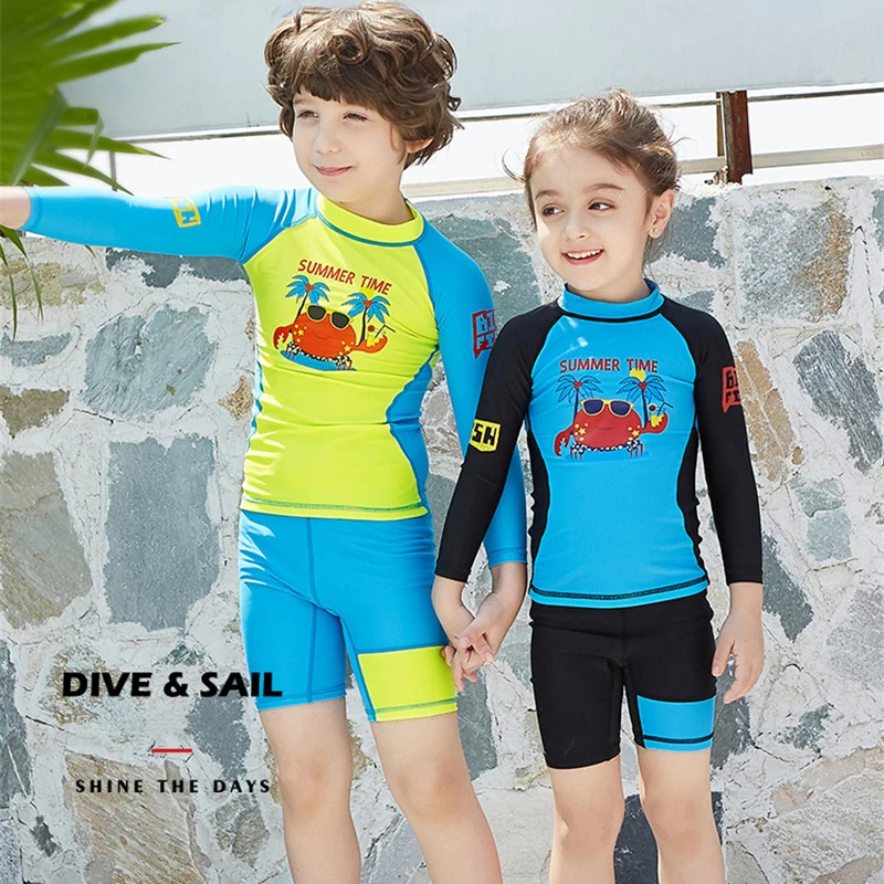 Anti UV Rash Guard for Children Lycra Diving Wetsuit Rushguard for Kids