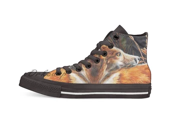 

For Fox Sake Design breathable Casual High Top lace-up Canvas shoes sneakers