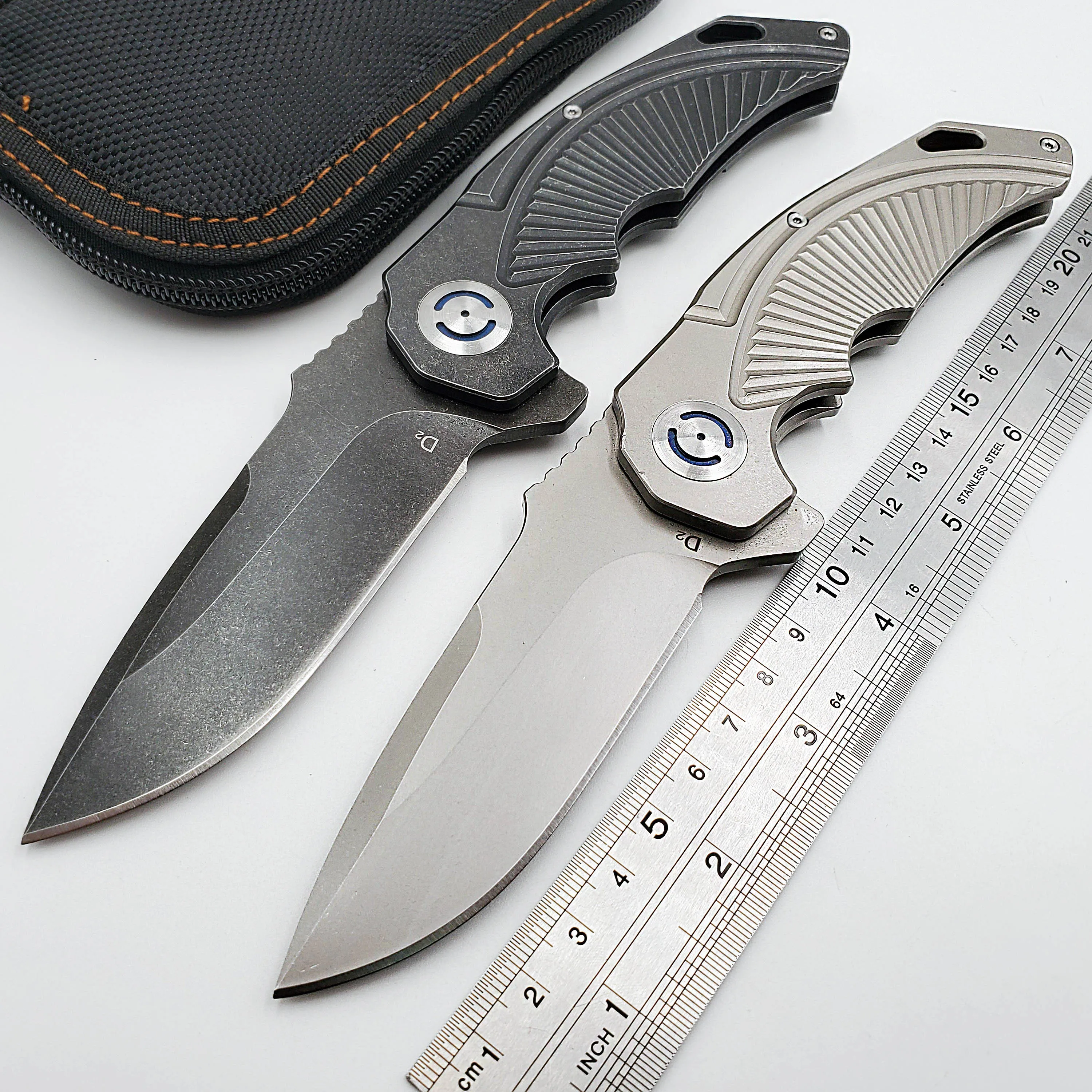 

JSSQ Tactical Folding Knife D2 Blade All Steel Handle Ball Bearing Survival Pocket Knives Outdoor Combat Camping Multi EDC Tools