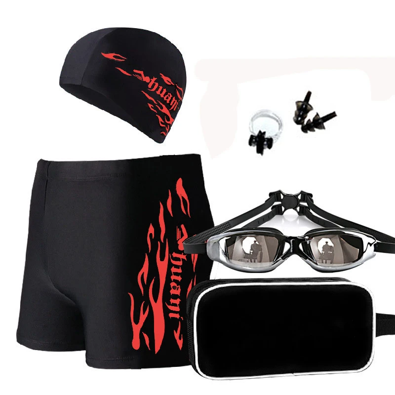 

1 Set/5pcs Men Women Swim Glasses Anti Fog UV Protection Swim Eyewear Professional Waterproof Swimming Goggles Pants Earplug