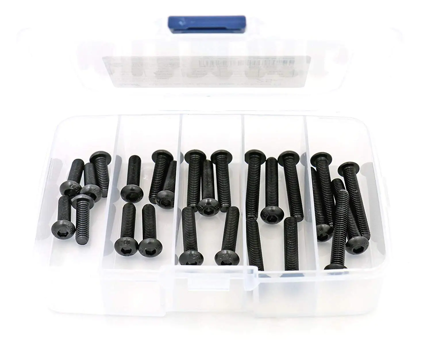 

Fullerkreg 25 Pcs 5 Sizes Assortment M6 x 20mm10.9 Grade Alloy Steel Button Head Hex Socket Cap Screws Kit ,Black Oxide Finish