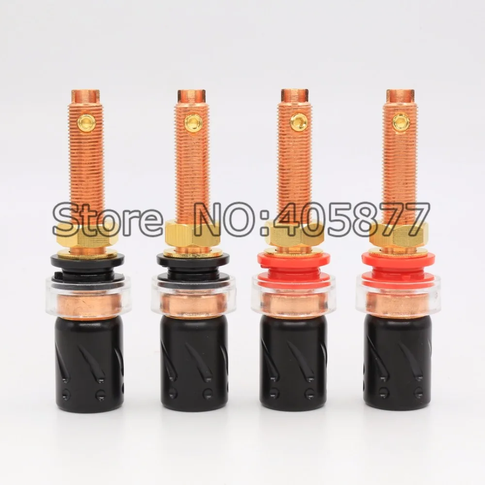 

4pcs Viborg VB-301 Pure Red Copper Hi-End Amplifier Speaker Terminal Binding Post