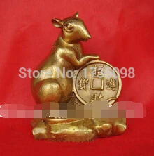 

B0602 Chinese Zodiac Bronze Figurine Rat Mouse Figurine statue