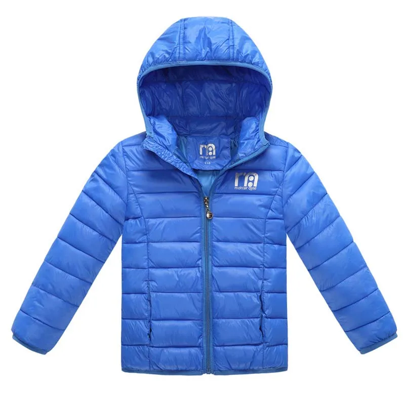 

4-8 Years New Fashion Baby Clothes 2017 Kids Girls And Boys Winter Jacket Solid Down Parkas Zipper Hooded Children Outerwear