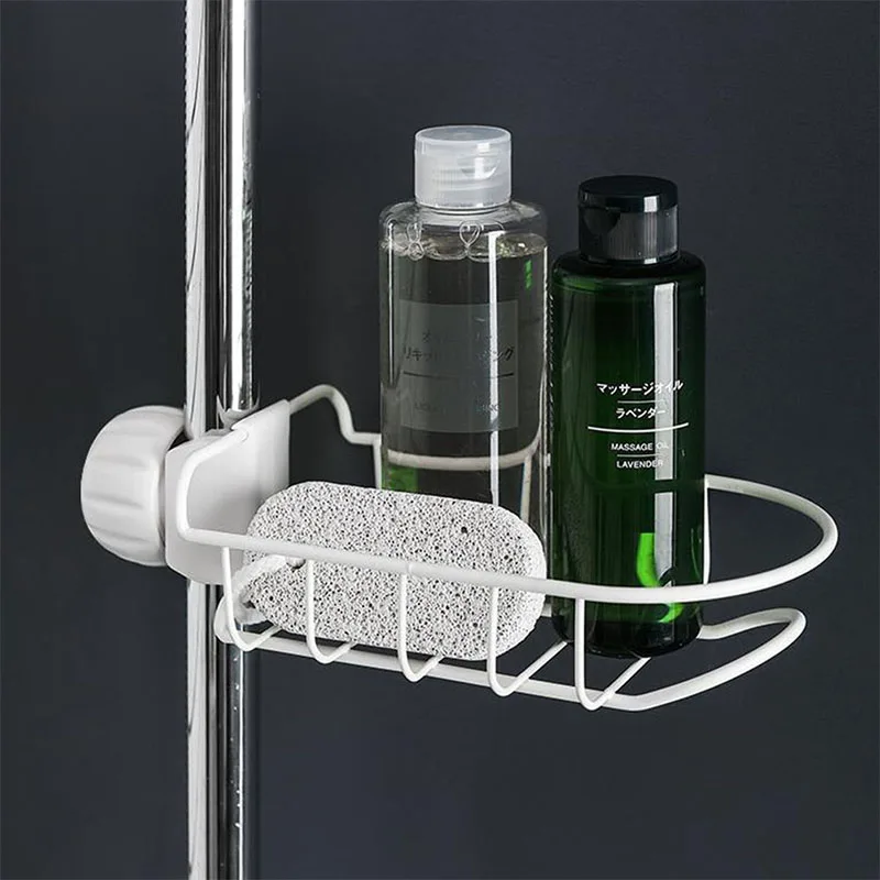 Adjustbale Bathroom Hollow Out Shelves Sink Caddy Organizer Sink Hanging Punch Faucet Storage Hollow Out Shelves Kitchen Drain