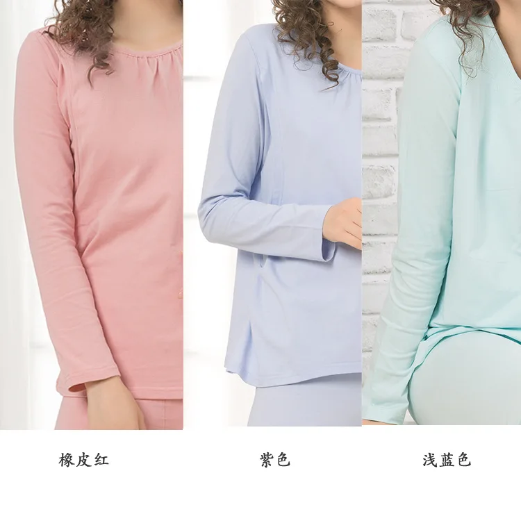 Весна-осень Для женщин для беременных халат из мягкого хлопка Ночная сорочка для беременных кормление грудью Комплекты одежды для