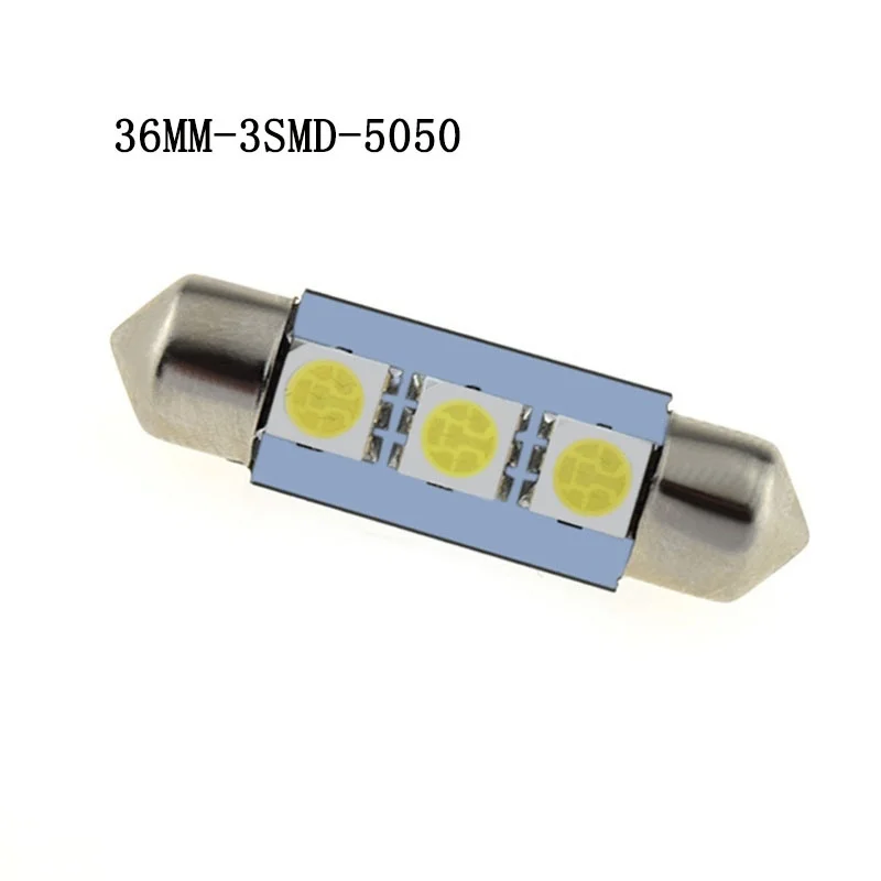1PCS 36mm 3 SMD 5050 LED Bulb Festoon Led Light for License Plate Lights | Автомобили и мотоциклы