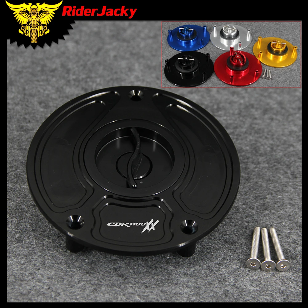 

CNC Aluminum Motorcycle Keyless Fuel Tank Gas Cap Cover For Honda CBR1100XX / Super Blackbird CBR 1100XX 1996-2007 2005 2006
