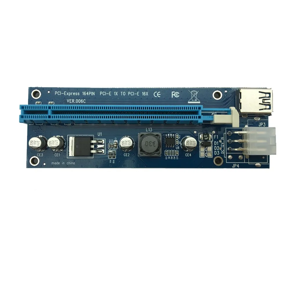 18 шт. Премиум качество 60 см PCI e Express 1x до 16x расширитель переходная карта с SATA