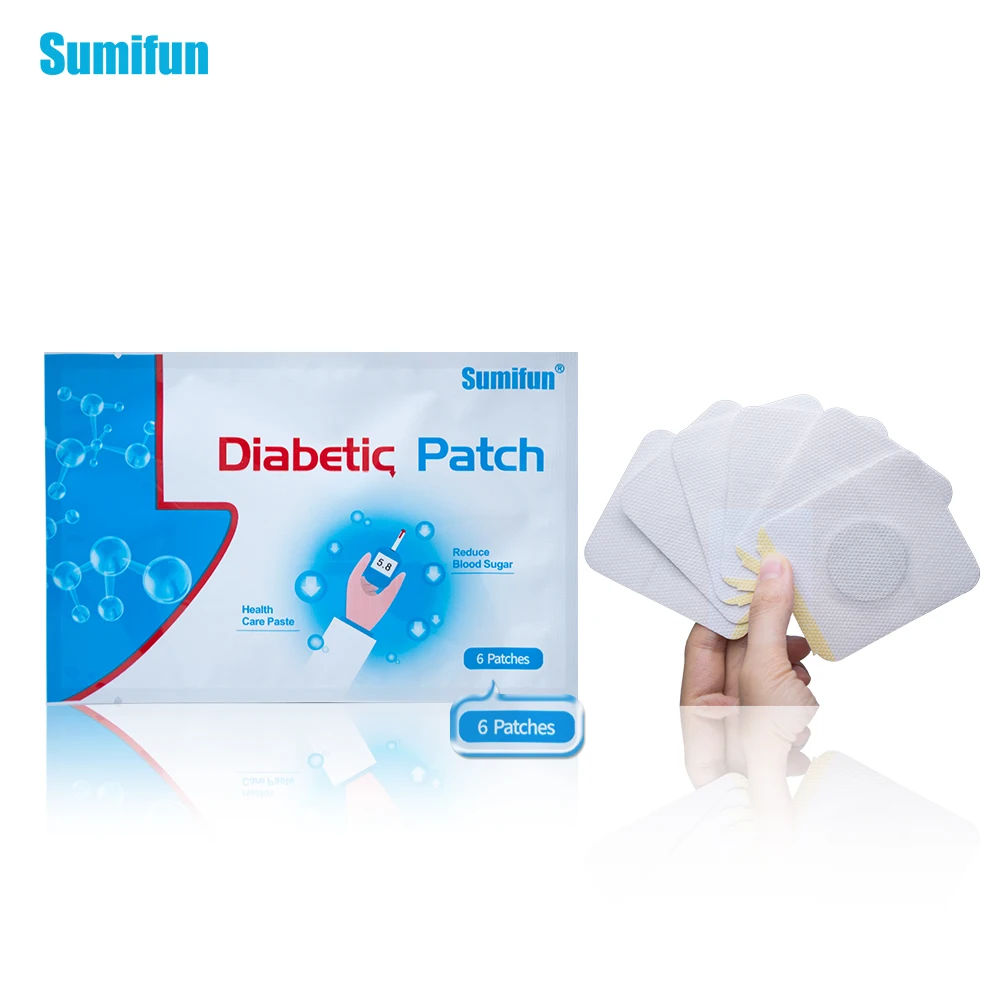 Sumifun, 6 шт., пластырь для диабетиков, стабилизирует баланс сахара в крови, содержание глюкозы, натуральные травы, пластырь для диабета K03201