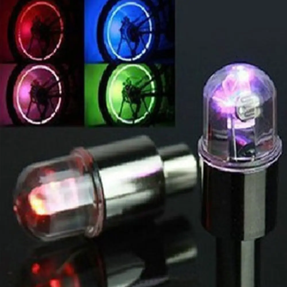 Perfect Hot Sale 1Pair Lightweight Alloy Universal Flashing Bulbs Car Motorcycle Wheel Lights Cap Cycling Bike Valve LED Light 3