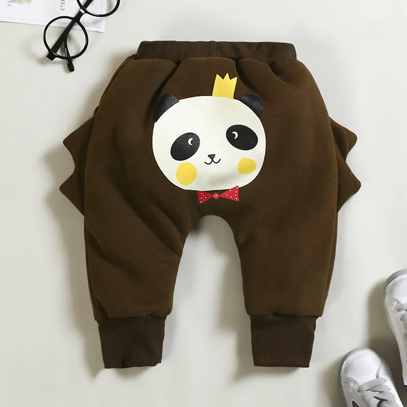 Зимние теплые длинные штаны для маленьких девочек спортивные хлопковые плотные