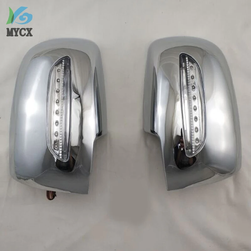 

For santa fe accessories ABS chrome design rear view mirror cover cap with side lamp for hyundai santa fe 2008 2009 2010-2012