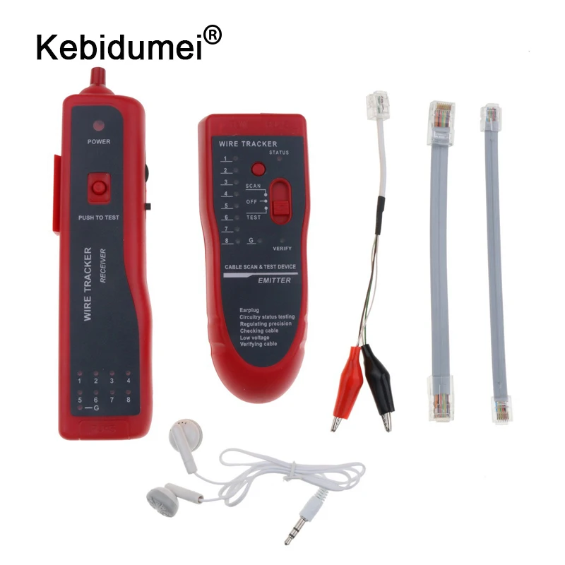 

kebidumei Multifunction RJ45 RJ11 Cable Wire Tracker Diagnose Tone Networking Tools Telephone Network Phone Generator Tester