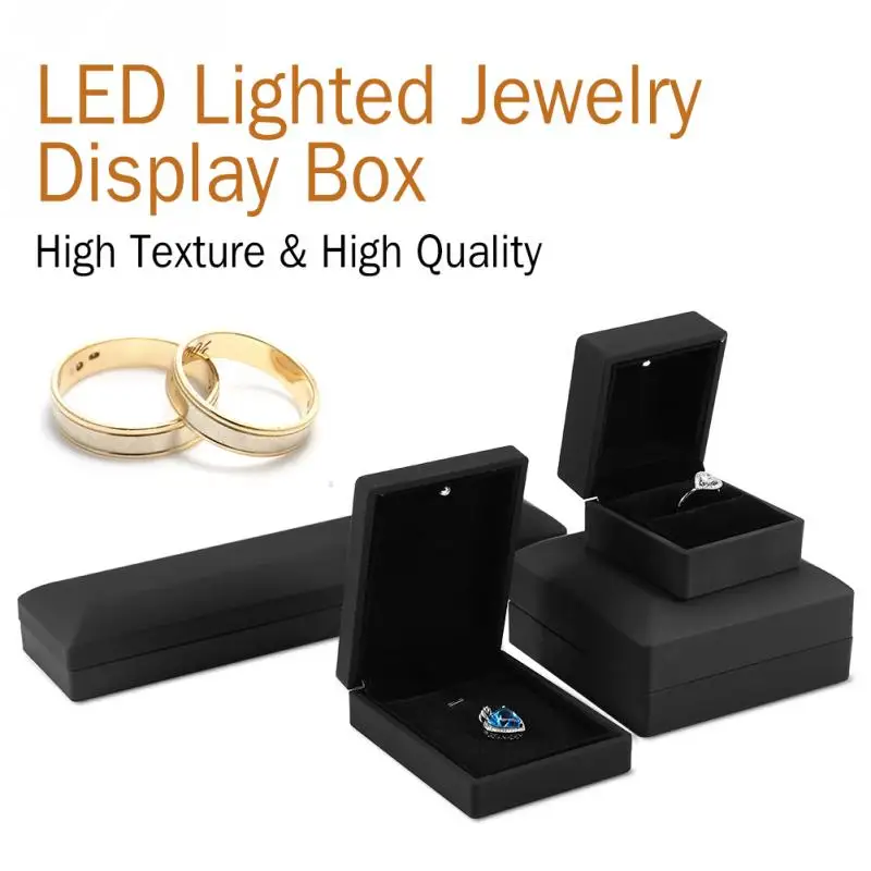 LED Lighted Jewelry Box Ring/Pendant/Bracelet/Necklace Jewelry Display