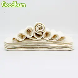 Goodbum 10 шт. 4 слоя бамбукового волокна вкладыш в подгузник многоразовый очень мягкий детский вкладыш в подгузник 35x13 см для тканевых