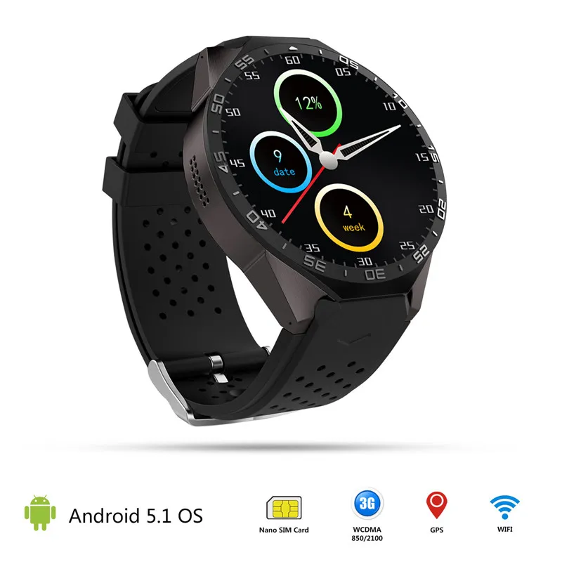 Interpad Android 5 1 Smart Watch Phone MTK6580 Quad Core 1 3GHZ ROM 4GB RAM 512MB