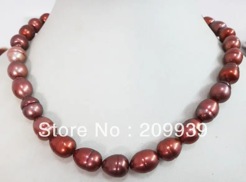 

huij 002676 HU 18"12-15MM NATURAL AUSTRALIAN SOUTH SEA GENUINE CHOCOLATE PEARL NECKLACE 14K