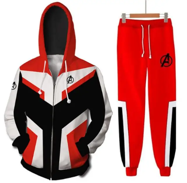 Avengers Endgame Captain America Cosplay Costume Quantum Realm Hoodies Sweatshirt Superhero Iron Man Shirt Coat Pants Men Women