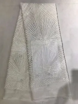 

Jolin-6616 fashion french net lace with glued glitter top selling embroidery african tulle mesh fabric