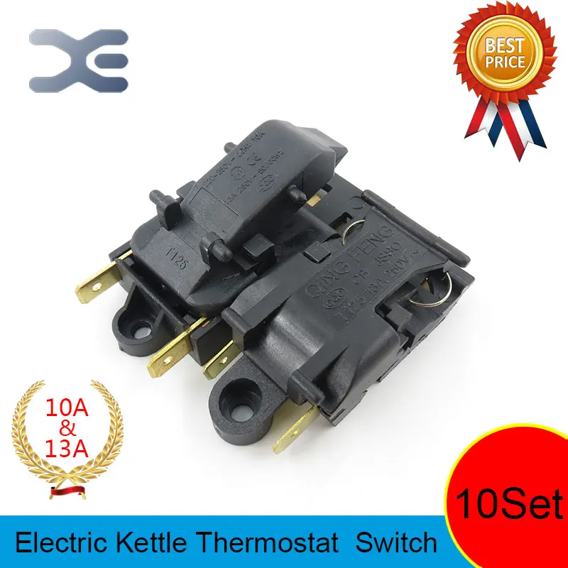

10set T125 XE-3 JB-01E 10A&13A Electric Kettles Switch Thermostat Spare Parts Kettles Water Heater Switch