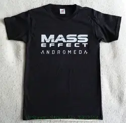Mass Effect: Andromeda футболка Шиц печати короткий рукав Повседневное из хлопка с круглым вырезом