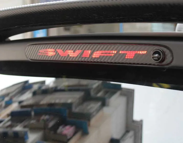 

High Quality Car Styling High Brake Light Decals Carbon Fiber Emblems Stickers For Suzuki Swift Accessories