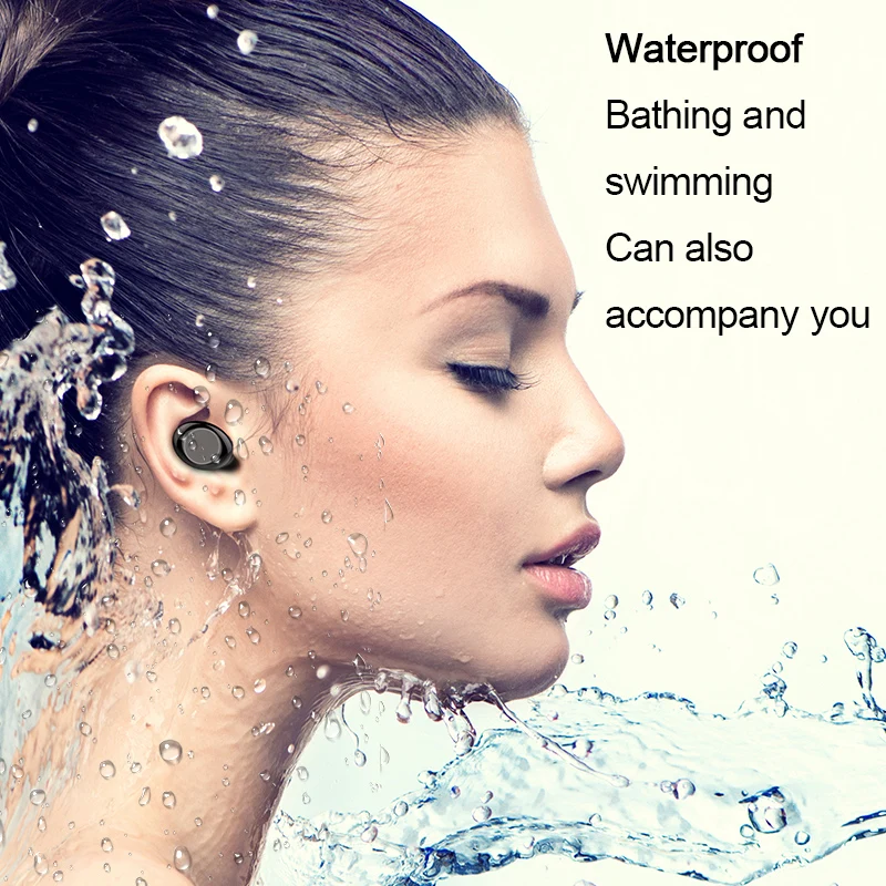 KD Mini separado auricular Bluetooth inalámbrico 5,0 Touch impermeable en la oreja con micrófono estéreo de auriculares universal de teléfono móvil - 2