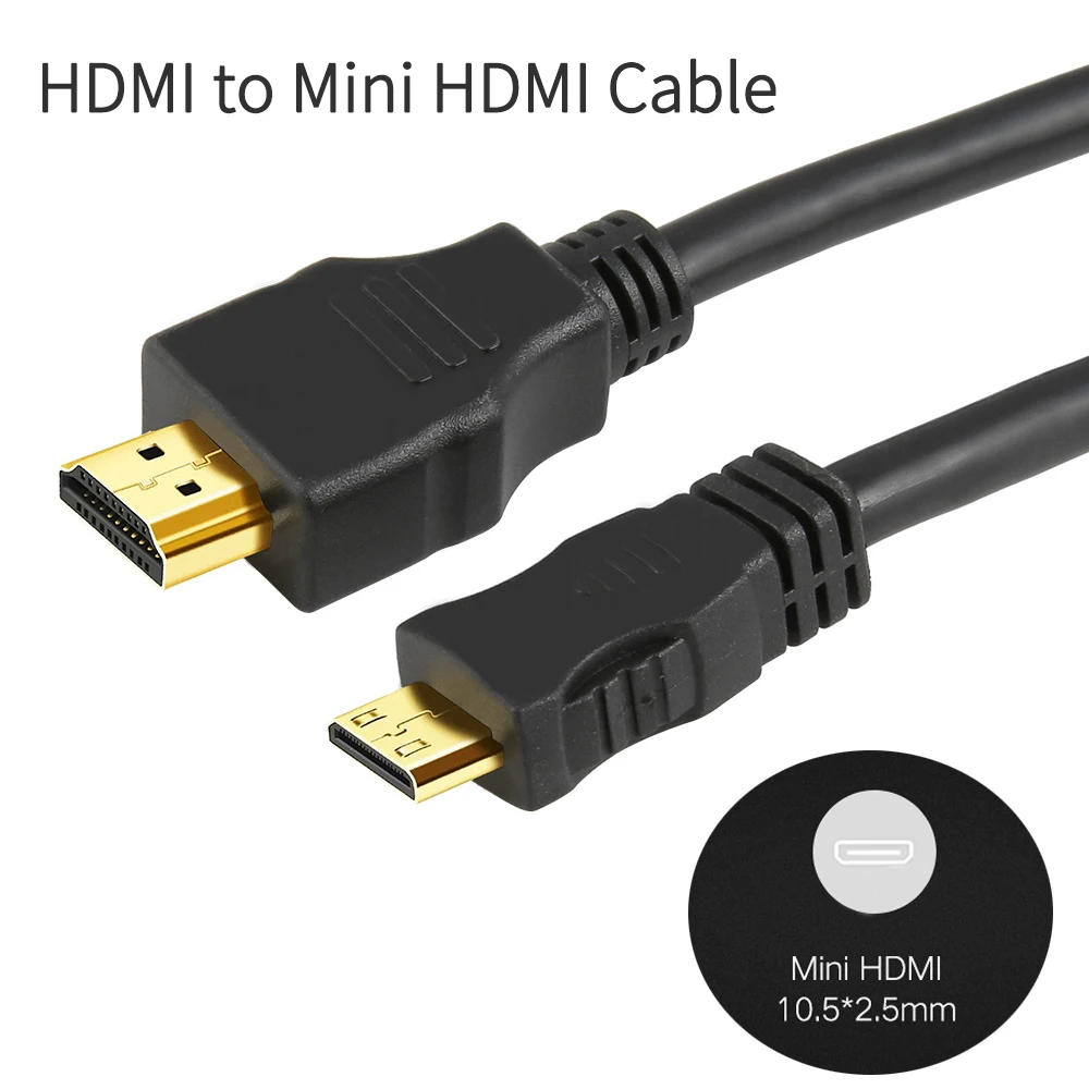 Feelworld 1 м Скорость HDMI к Мини Micro штекер кабеля мужчинами кабель HDMI версии 1,4 высокая прочность - Цвет: HDMI to Mini HDMI