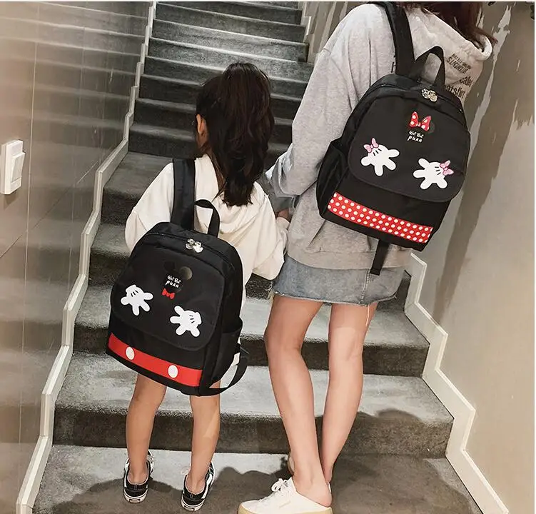 Высококачественная Детская сумка для детского сада, детские школьные сумки с рисунком Микки, рюкзак с Минни, водонепроницаемые школьные