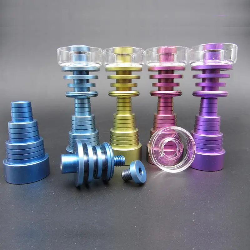 50 шт./лот Titanium Ногтей красочные titanium domeless ногтей titanium гвозди для стекла курительной трубки